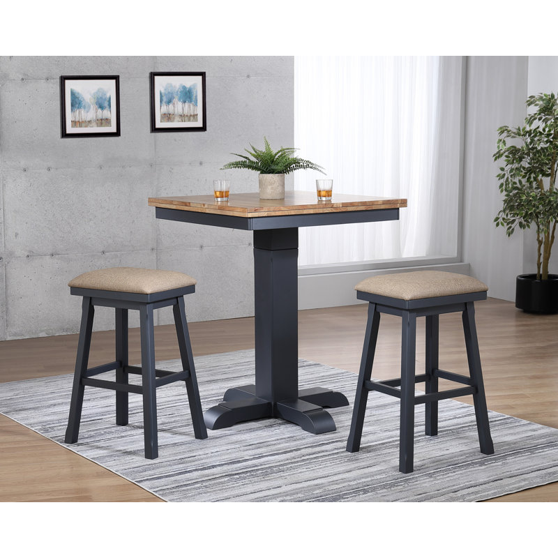 Tabouret en bois massif Derbyshire, Tabouret de bar (siège d’une hauteur de 30 po)