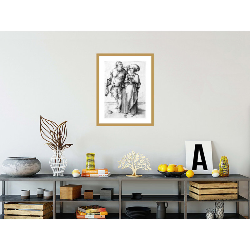 «Le cuisinier et sa femme» par Albrecht Dürer, impression giclée sur cadre, H 29,5 po x l 23,25 po