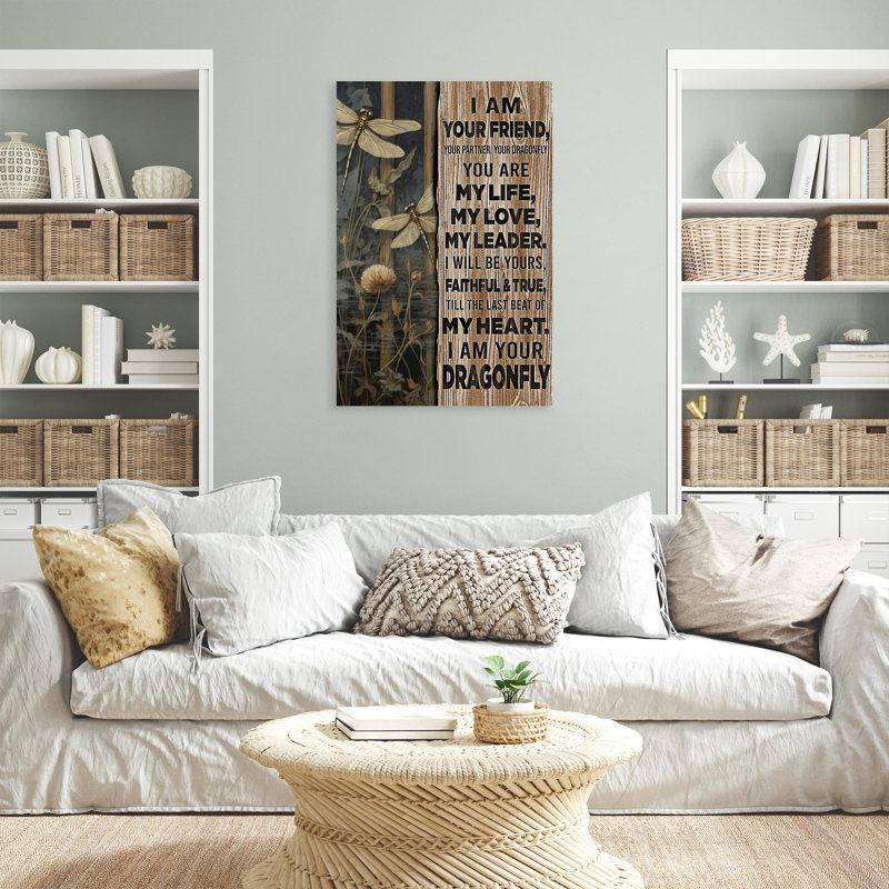 Dragonfly I Am Your Friend, impression sur toile, H 36 po x l 24 po x P 1,25 po