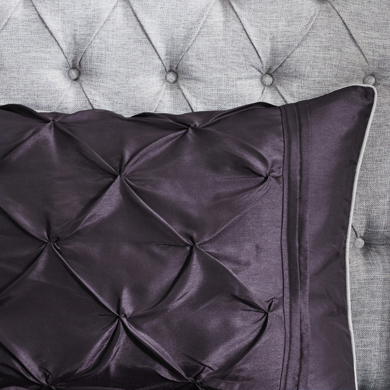 7 Piece Comforter Plum Full - Cozy Bedroom Touch In Beautiful Embroidered Sham, Plum, Full Comforter + 6 Additional Pieces