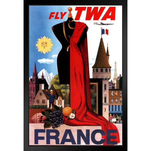 Trinx Visit France Paris Fly TWA Eiffel Tower French Flag Fashion ...
