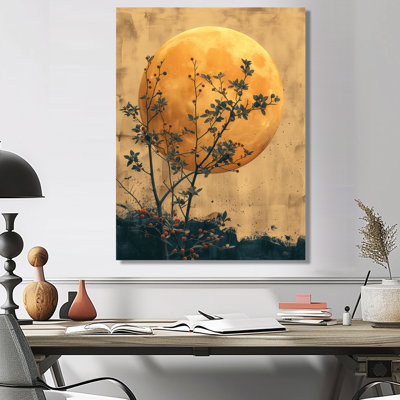 Or japonais, lune tranquillité - Japon, art mural