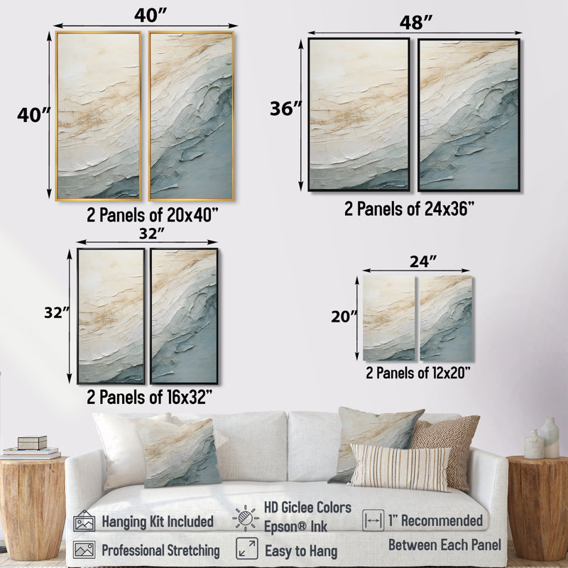 Décoration murale minimaliste beige et gris Horizon I - Bord de mer, H 32 po x l 32 po, Framed Print without Mat, Noir