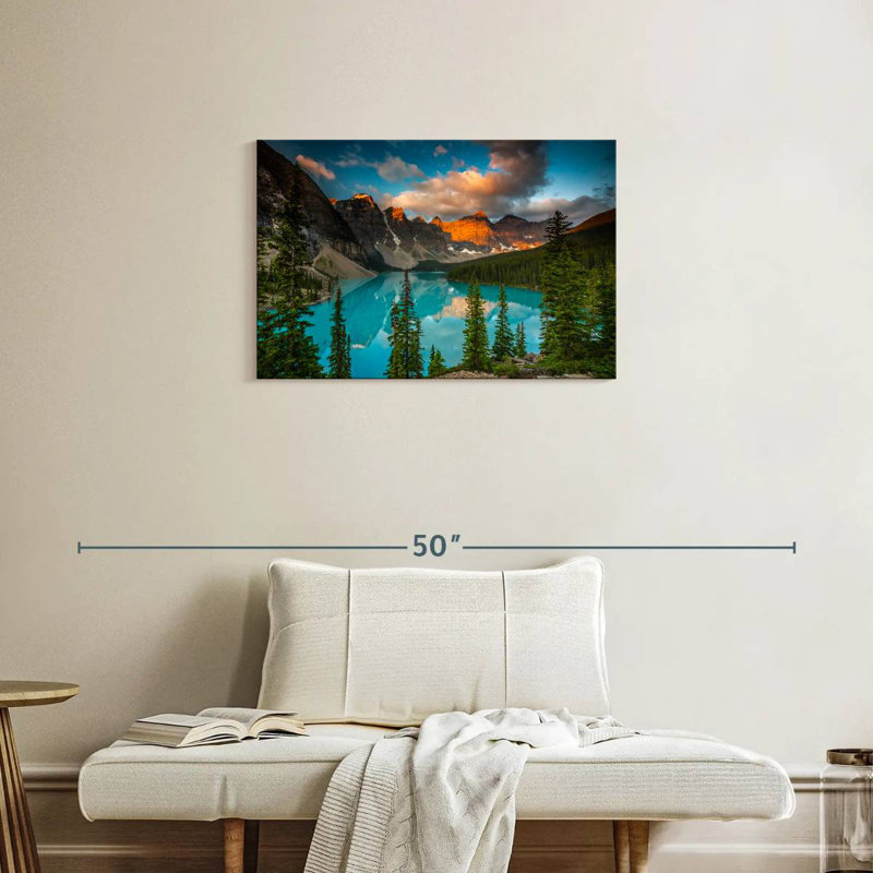 Point de vue sur le lac Moraine, H 20 po x l 30 po