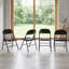 Ensemble de 4 chaises pliantes robustes en acier noir - siège en métal portable, chaise d'invité supplémentaire, salle à manger, bureau, patio, solution de sièges pour événements et réunions-577104257