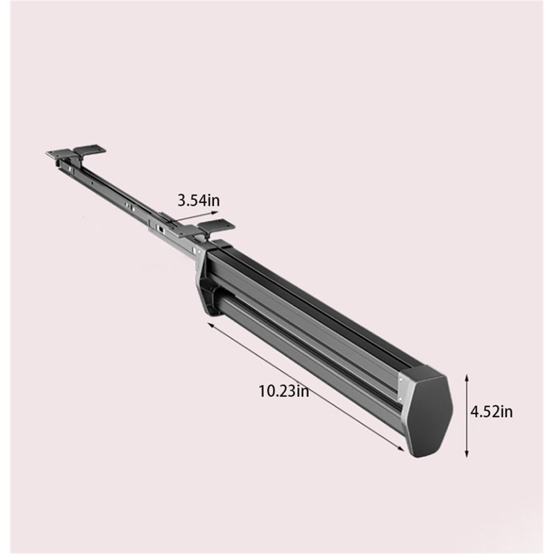 Porte-pantalons rétractable avec rail coulissant, H 4,52 po x l 2,75 po x P 10,23 po