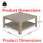 Table basse carrée moderne avec rangement - finition frêne clair, multifonctionnelle