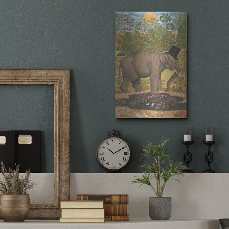 «Regal Elephant» par Stellar Design Studio sur métal, H 16 po x l 12 po