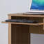 Bureau de travail pour étudiant - Bureau d'écriture compact beige et brun avec tiroir et clavier pour tiroirs