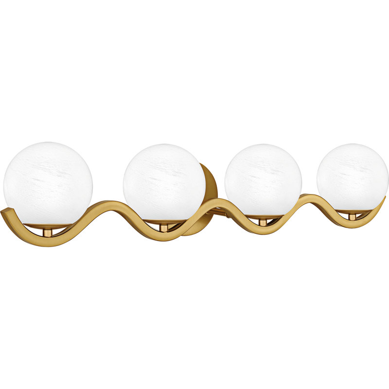 Alcantar 4-Light Aged Brass Bath Light