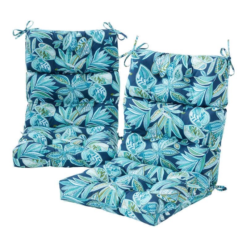 Lester Outdoor High Back Chair Cushion, Botanical Crestwood, 2