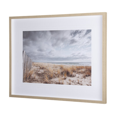 Atlantic Coast Afternoon Hand Embelished Framed Art Print Matted under Glass