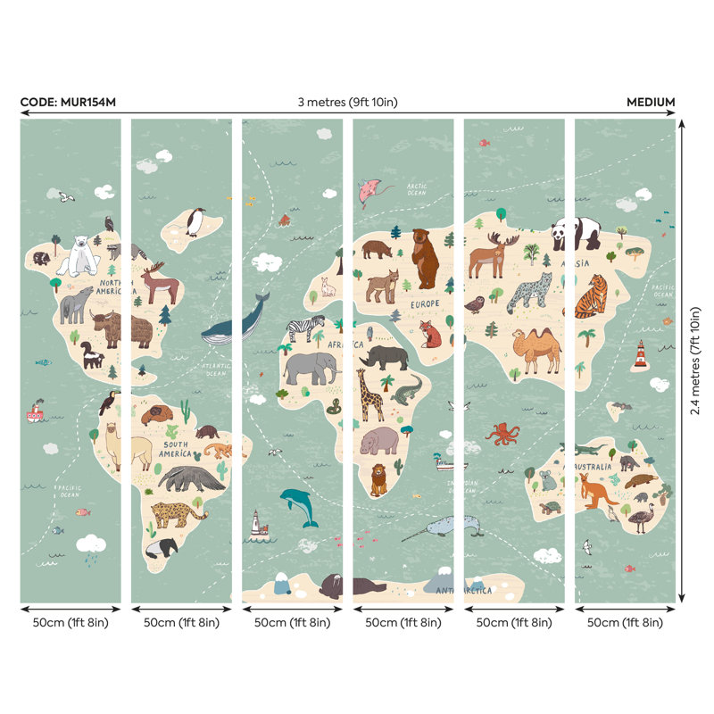 Holmes Wall Mural, 240cm L x 300cm W