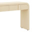 Console avec 2 tiroirs de rangement, table d'entrée moderne à silhouette arrondie, console courbée pour le vestibule-965119457