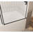 Frameless Shower Door 56-60 "W X 60" H, 1/4 "(6 Mm) Clear Tempered Glass, Explosion Proof Film, Stainless Steel Handle-118169724