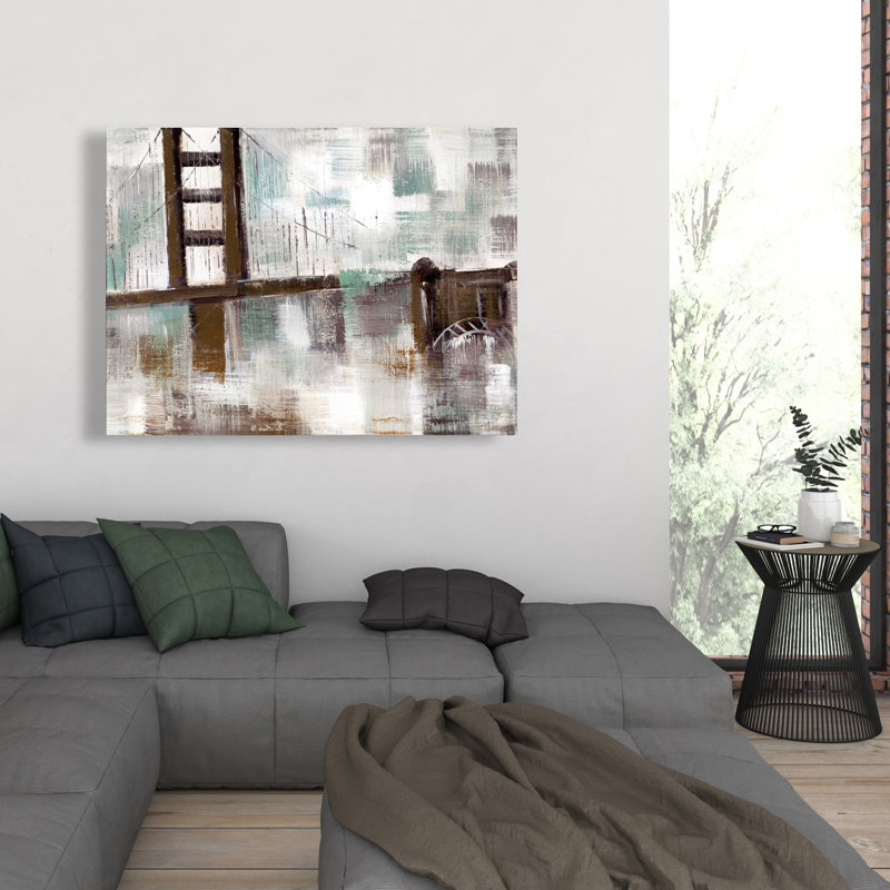 Abstrait Golden Gate - Toile beige industrielle