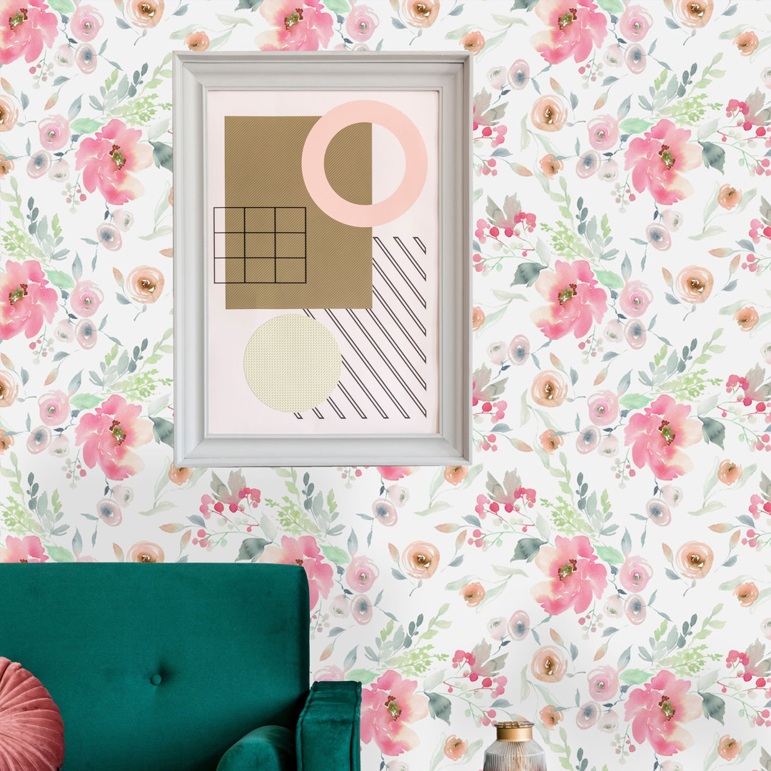 Atice Peel & Stick Floral Roll Red Barrel Studio® 