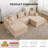 Boneless Modular Cloud Sectional Sofa with 1 Ottoman, L-Shape Deep Seat Couch for Living Room, No Assembly-324054723-324054733-324054720