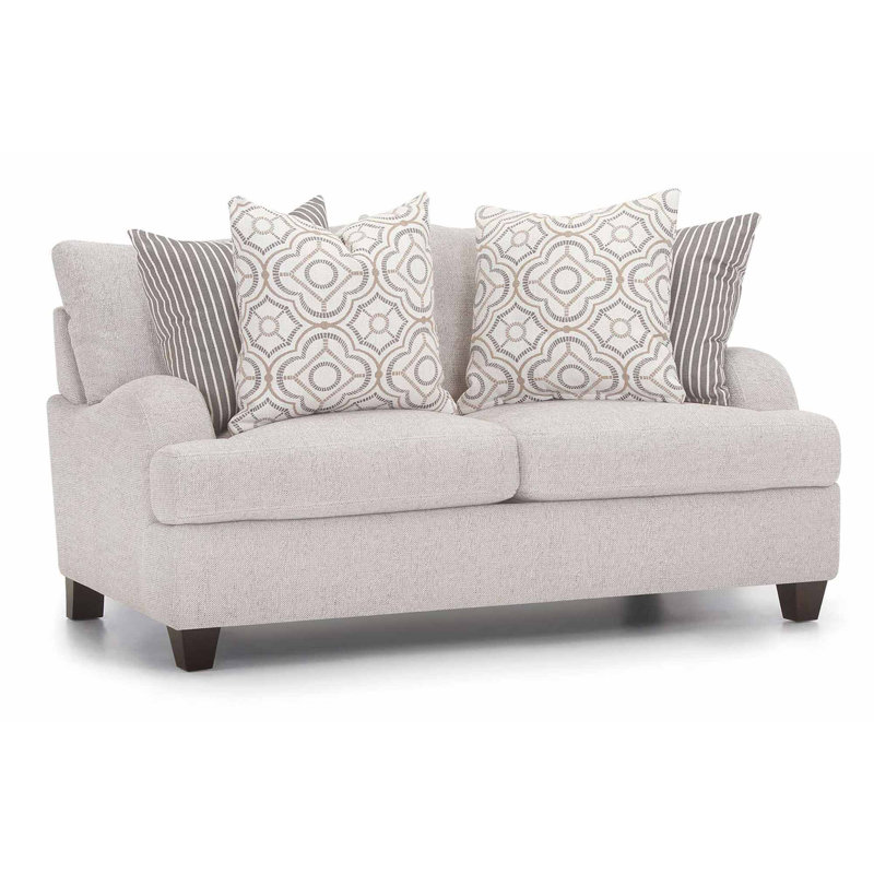 Causeuse avec coussins réversibles 67 po Somerville, 100 % polyester gris