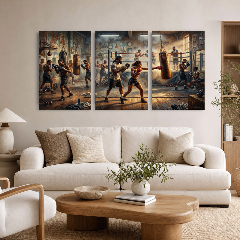 Ensemble de 3 toiles de boxe, 18"H x 12"W x 3pcs
