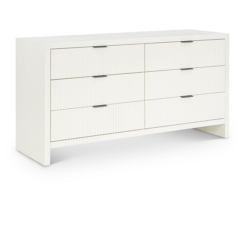 Commode 6 tiroirs Fairfax, Crème