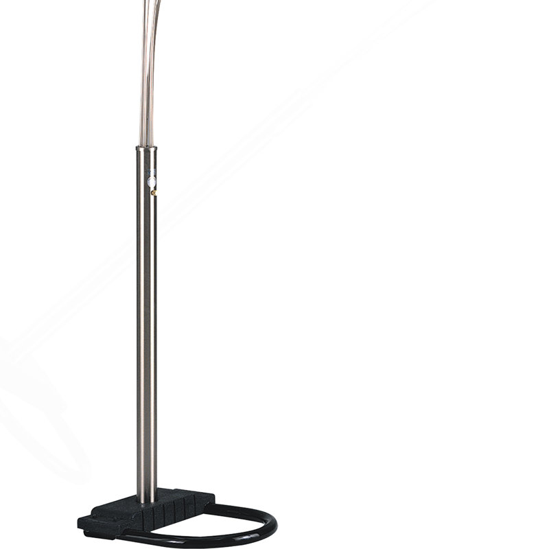 84"H SILVER 5-HEAD CAP STYLE FLOOR LAMP, Brushed Nickel