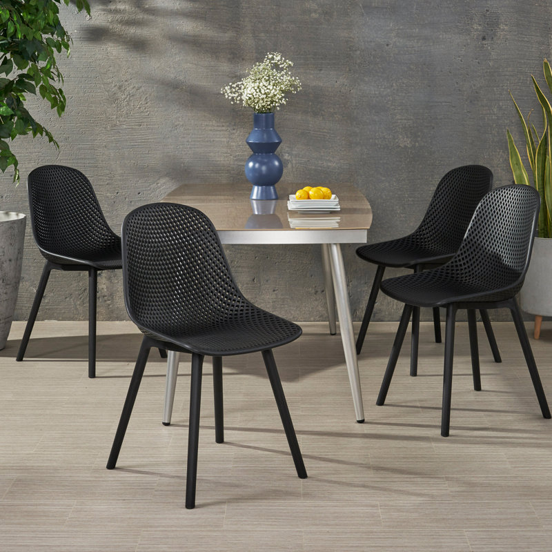 Chaises d'appoint pour l'extérieur Artha, Noir