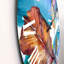 Plume d'oiseau en bleu et rose - Horloge murale traditionnelle-60187026