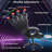 Hoffree Massage Ergonomic Gaming Chair with Bluetooth Speakers and RGB LED Lights-100105945