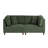 2 - Piece Upholstered Green Corduroy Modular Sectional with Pillow Back and Solid Wood Legs-546966348