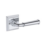 Dunsmoor Privacy Lever with Chamfered Square Rose in Matte Black