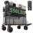 Collapsible Double Decker Wagon, 54In Extended Utility Folding Wagon Cart With Tailgate, 550LBS Large Capacity Heavy Duty Foldable Wagon