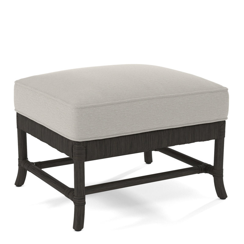 Lafayette Ottoman, Frost White, White Performance Fabric; 0851-94