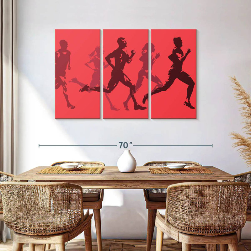 Sireci Red Runners, 36" H x 57" W