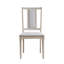 Ensemble de 2 chaises d'appoint Marta en lin et finition naturelle beige