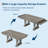 Spacious 71-Inch Dining Table for 6-8, Rectangular Wooden Table with Double Pedestal Base, 2 Storage Drawers-872610566