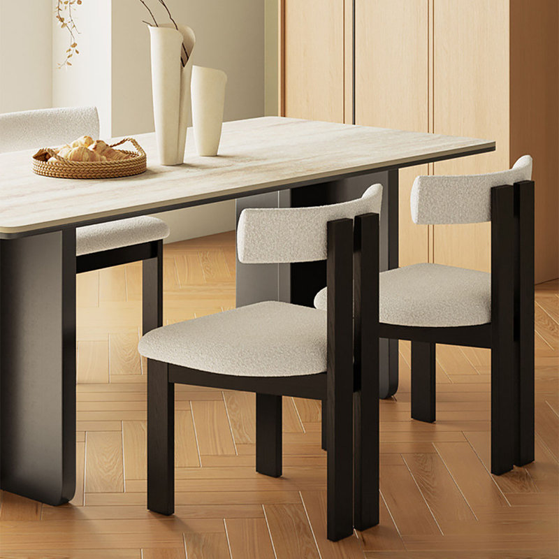 Table de salle à manger rectangulaire moderne avec planche de pierre, H 29,5 po x L 86,6 po x l 35,4 po