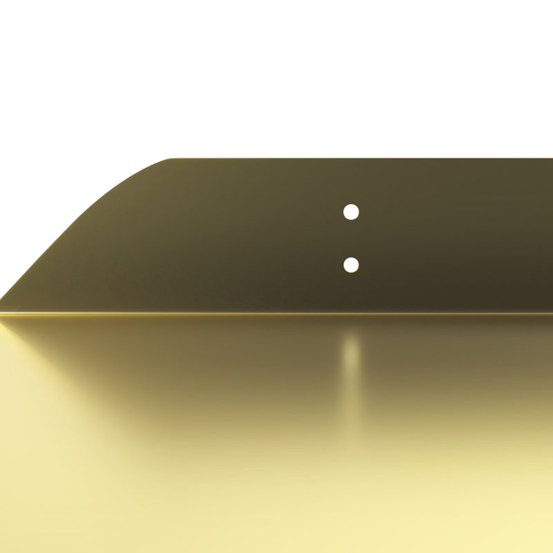 Maja Metal Floating Shelf, Gold, 4.5" H x 61" W x 15.25" D