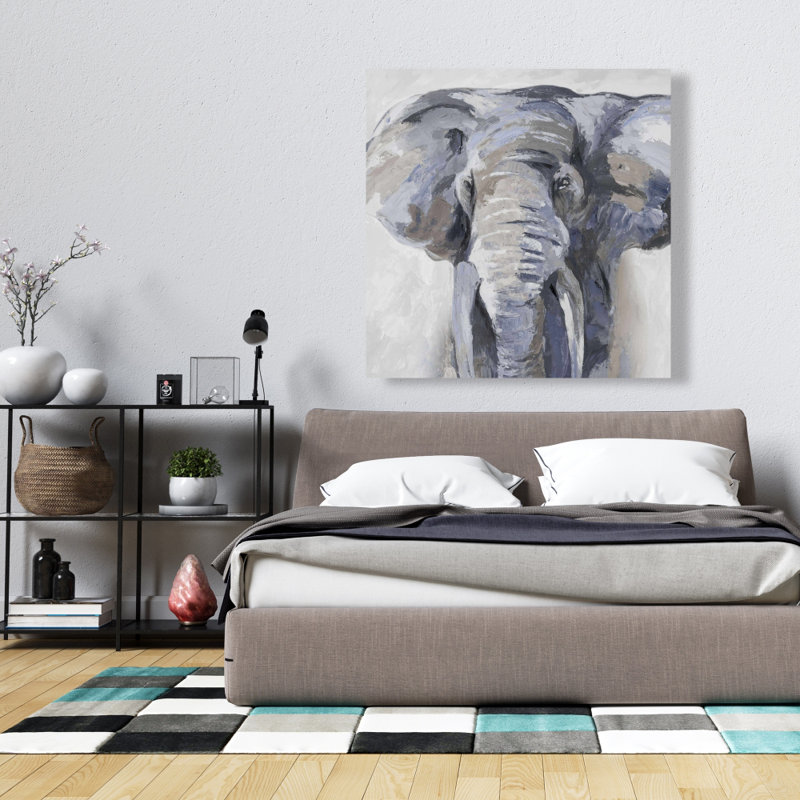 Éléphant bleu pastel