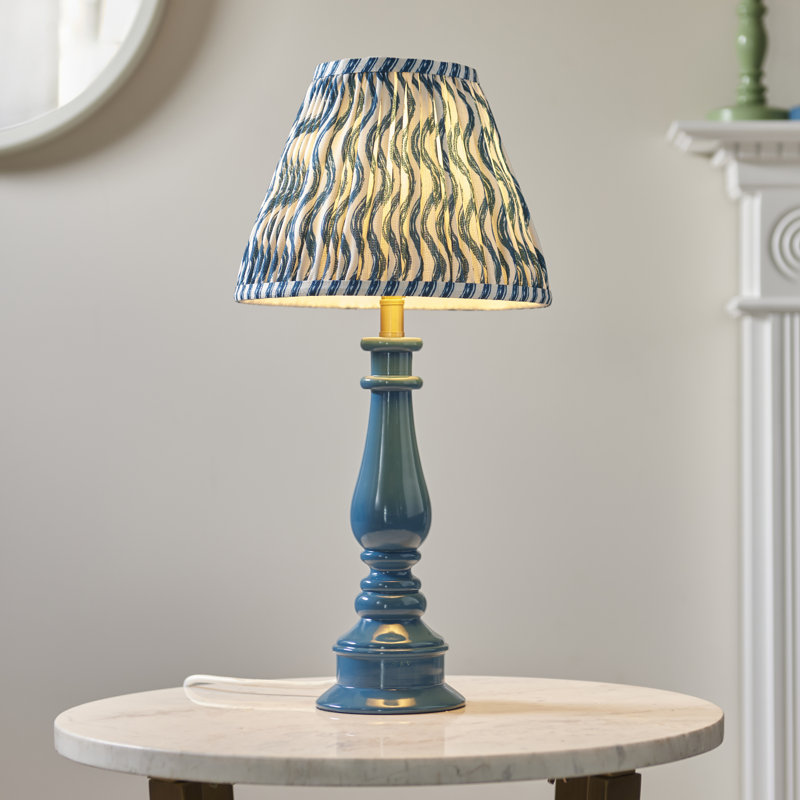 Myrtle Table Lamp, Marlin Blue, 52cm H x 25cm W x 25cm D