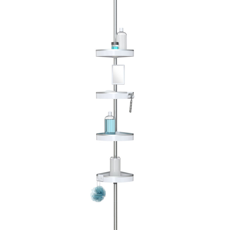 HiRISE 4 Tension Shower Caddy w/Mirror