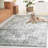 Lonon Oriental Machine Woven Polyester Area Rug in Light Gray/Beige-1381206895