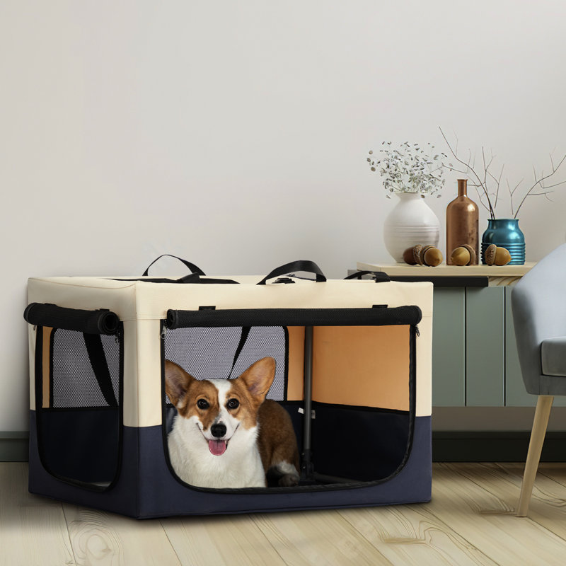 Cage portable portative pour chien - pliable, en tissu, respirante et douce pour un usage quotidien