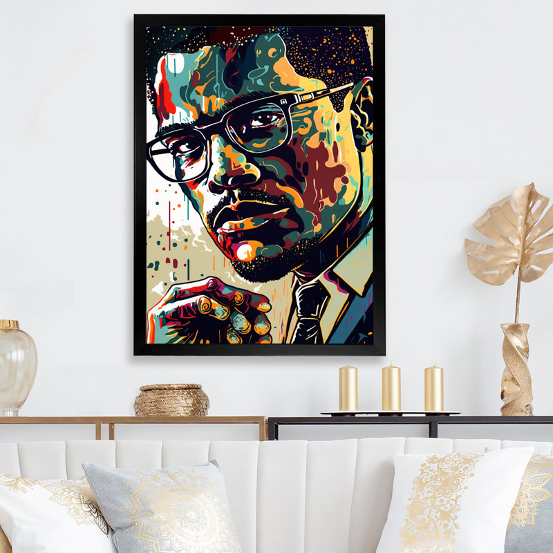 «Hollywood Musician V», reproduction sur toile, H 32 po x l 16 po x P 1 po, Impression noire sur toile encadrée
