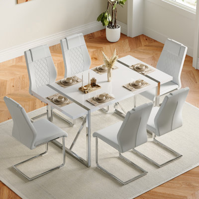 Minday Double Pedestal Dining Set