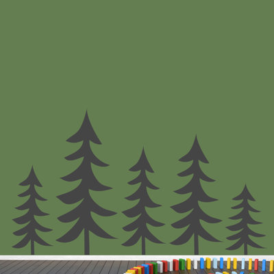 Décalcomanie murale arbres pin