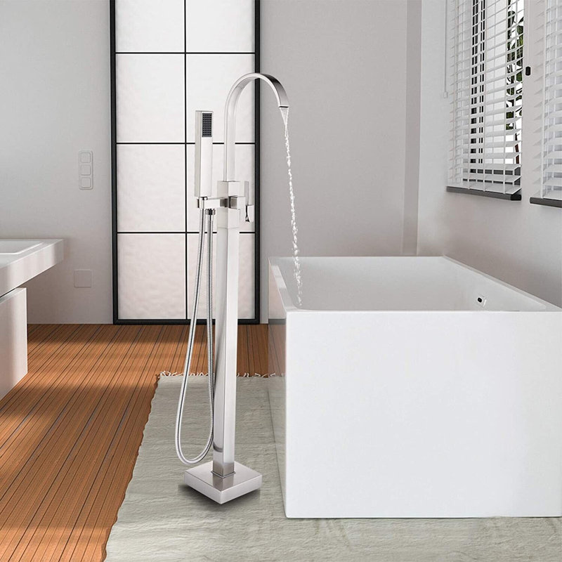 Bec de baignoire fixé au sol
