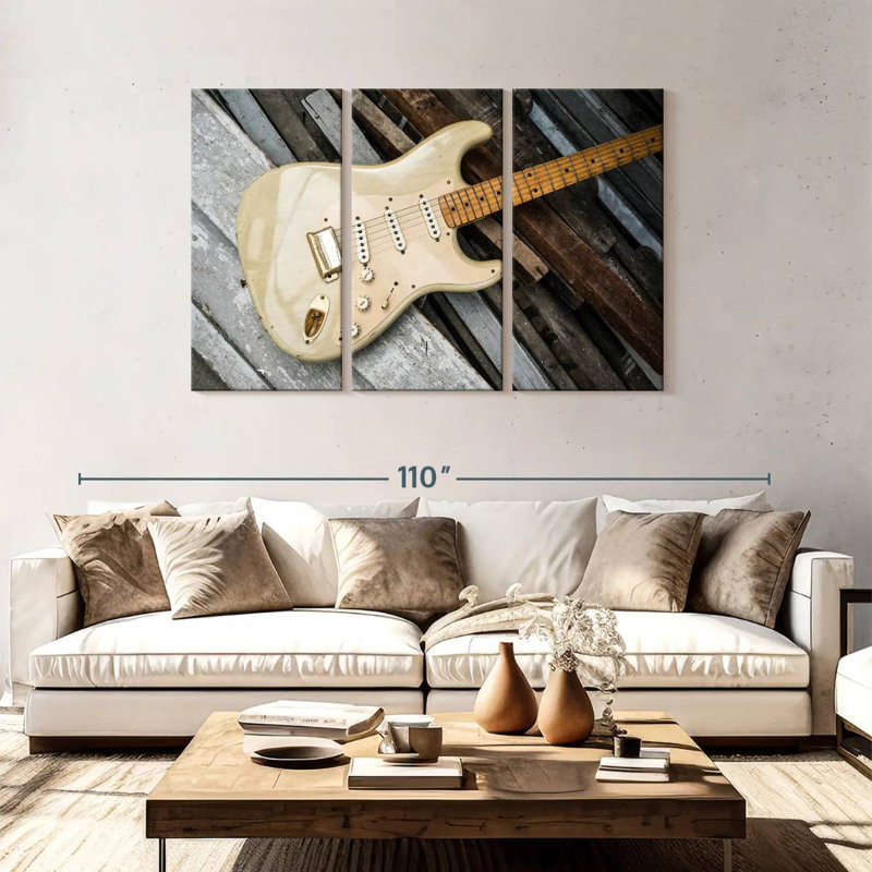 Guitare Abarca sur planches, H 48 po x l 74 po