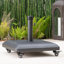 Square Concrete Umbrella Base – 85 Lbs Heavy-Duty Patio Umbrella Stand With Lockable Wheels & Iron Holder, Fits 11Ft Umbrellas, For Garden, Pool, Deck, Black