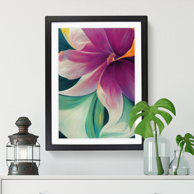 Borchard Iris Flower Dreams 1 Piece Wall Art, 64cm H x 46cm W x 2cm D, Walnut